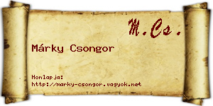 Márky Csongor névjegykártya