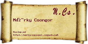 Márky Csongor névjegykártya