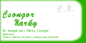 csongor marky business card