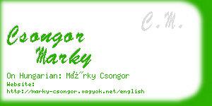 csongor marky business card